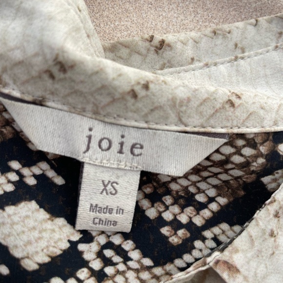 NWOT Joie Branka Python Snake Print Sleeveless XS Top - Picture 5 of 6